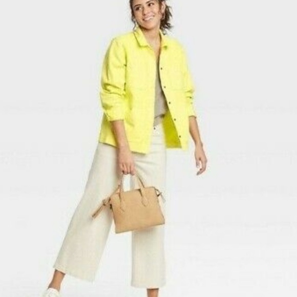 Universal Thread Long Sleeve Yellow Chore Denim Jacket - Picture 1 of 7
